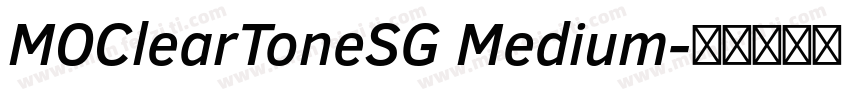 MOClearToneSG Medium字体转换